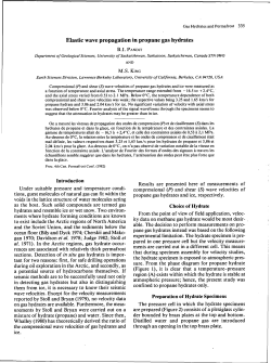 Elastic wave propagation in propane gas hydrates
