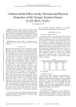 Lithium Oxide Effect on the Thermal and Physical Properties of the