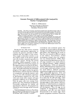 Genomic Potential of Differentiated Cells
