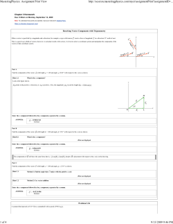 MasteringPhysics: Assignmen