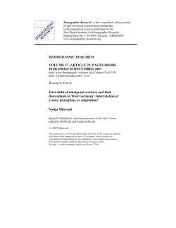 First child of immigrant workers and their descendants in West