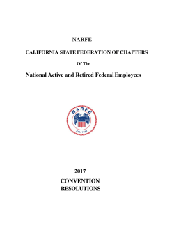 2017 Convention Resolutions - California State Federation of