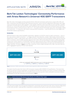 Leviton: Arista UNIV application note