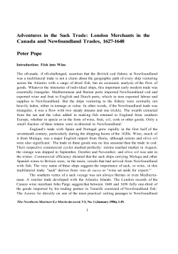 Adventures in the Sack Trade - Canadian Nautical Research Society