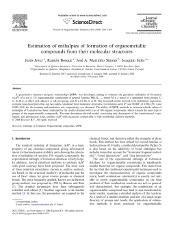 Estimation of enthalpies of formation of organometallic compounds