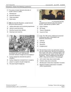 Directions: Answer the following question(s). Continue: Turn to the