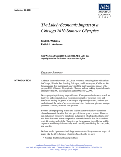 Economic Impact Chicago Olympics