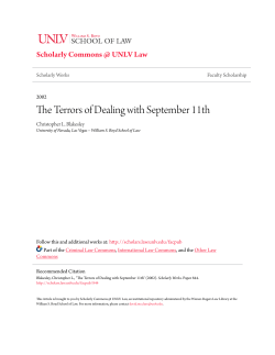 The Terrors of Dealing with September 11th