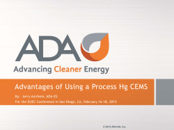 Advantages of Using a Process Hg CEMS
