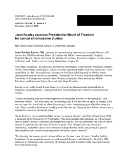 Press Release from the University of Chicago