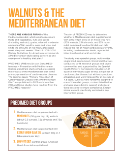 PREDIMED Fact Sheet - California Walnuts