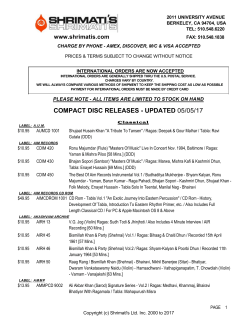 compact disc releases - updated 05/05/17