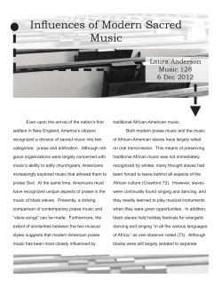 Influences of Modern Sacred Music