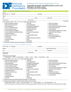 Individual and Family Registration Form