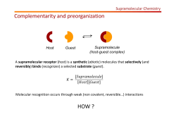 Complementarity and preorganization HOW ?