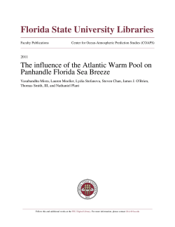 The influence of the Atlantic Warm Pool on Panhandle