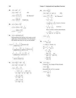4 ln 5 5 gxxx И ˘ = + О ˚ + ln ln ln 3 fxx И