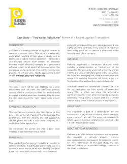 Case Study &ndash; &ldquo;Finding the Right Buyer&rdquo; Review of a Recent