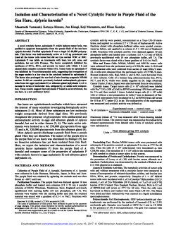Isolation and Characterization of a Novel Cytolytic Factor in Purple