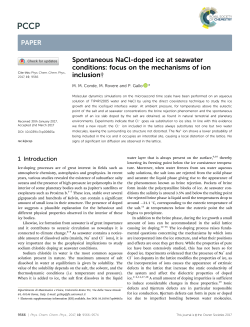 Spontaneous NaCl-doped ice at seawater conditions