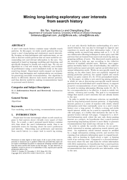 Mining long-lasting exploratory user interests from search history