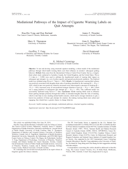 Mediational Pathways of the Impact of Cigarette Warning Labels on
