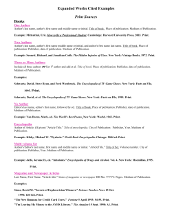 Expanded Works Cited Examples Print Sources Books