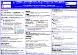 Corpus-based L2 phonological data and semi based L2