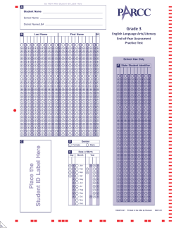 Place the Student ID L abel Here