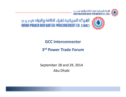 GCC Interconnector 3rd Power Trade Forum 3rd Power
