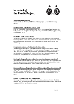 Introducing the PandA Project - Bishop Grosseteste University