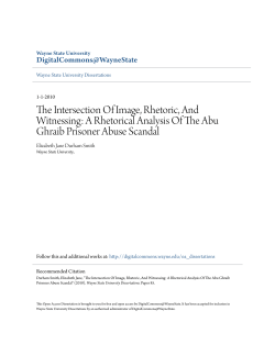 The Intersection Of Image, Rhetoric, And Witnessing: A Rhetorical