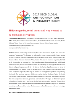 Hidden agendas, social norms and why we need to re