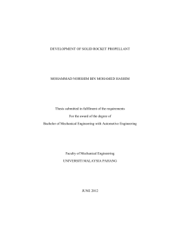 DEVELOPMENT OF SOLID ROCKET PROPELLANT MOHAMMAD
