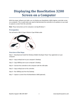 Displaying the BaseStation 3200 Screen on a Computer