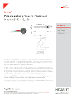Piezoresistive pressure transducer Model 8515C -15, -50