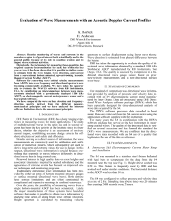 Evaluation of Wave Measurements with an Acoustic Doppler Current