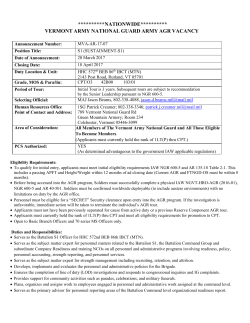 nationwide********** vermont army national guard army agr vacancy