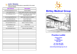 Practice Leaflet 2017 - Birtley Medical Group