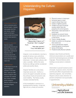 Understanding the Culture: Hispanics