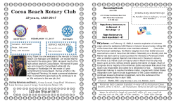 Bulletin 2-15-2017 - Cocoa Beach Rotary Club