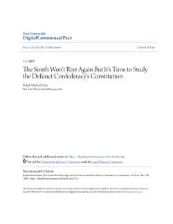 The South Won`t Rise Again But It`s Time to Study the Defunct