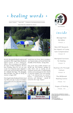 healing words - Aboriginal Healing Foundation