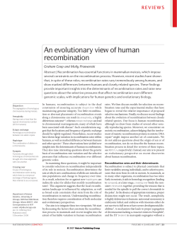An evolutionary view of human recombination