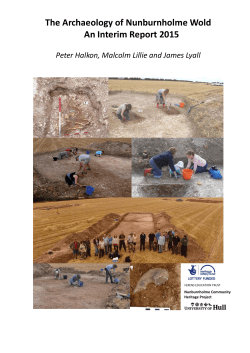 The Archaeology of Nunburnholme Wold An Interim Report 2015