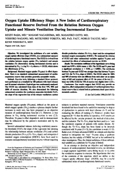 Oxygen uptake efficiency slope: A new index of cardiorespiratory
