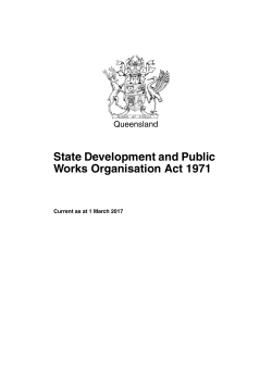 State Development and Public Works Organisation Act 1971