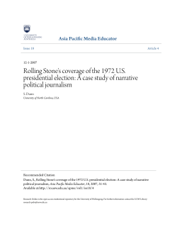Rolling Stone`s coverage of the 1972 U.S. presidential election: A