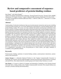 based predictors of protein-binding residues - Kurgan Lab