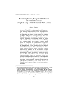 Rethinking Science, Religion and Nature in Environmental History